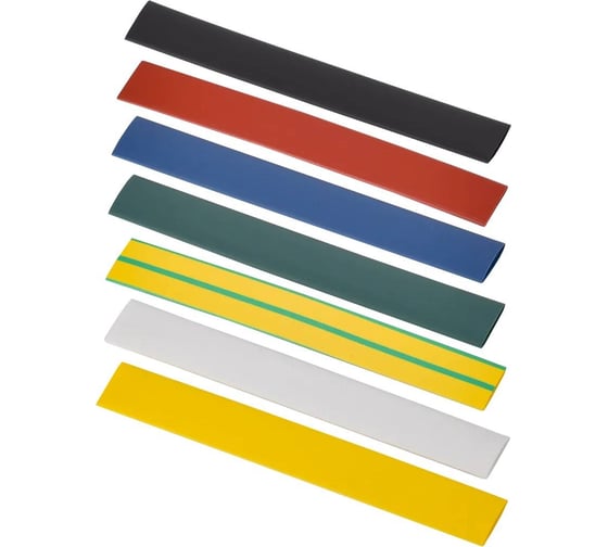 Изображение товара Набор ТТУ IEK нг-ls 8/4мм l=100мм 7 цветов 21шт/упак UDR10-008-004-021-S