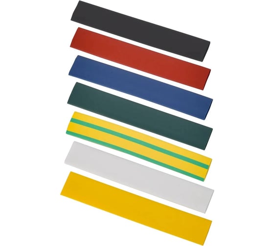 Изображение товара Набор ТТУ IEK нг-ls 12/6мм l=100мм 7 цветов 21шт/упак UDR10-012-006-021-S