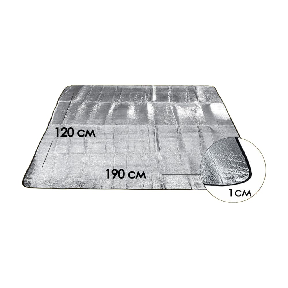 Изображение товара Туристический складной коврик для пикника Бацькина баня двухместный, фольгированный 81300-ВИ