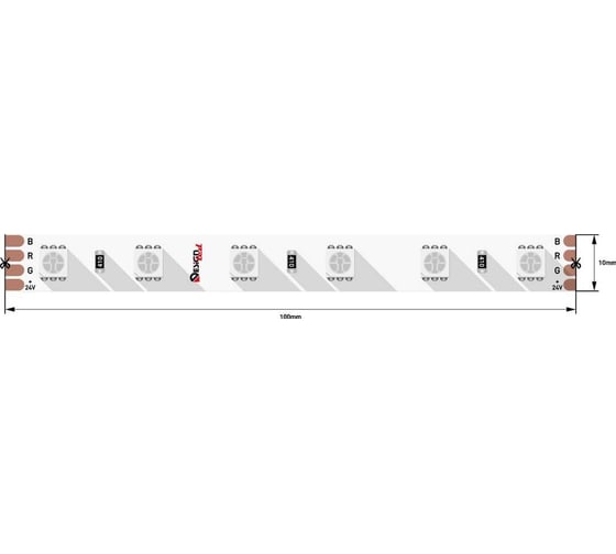 Изображение товара Светодиодная лента DesignLed DSG 5050 RGB 60L-V24 -IP33, RGB, 300 LED, 14.4W/m, LUX DSG560-24-RGB-33