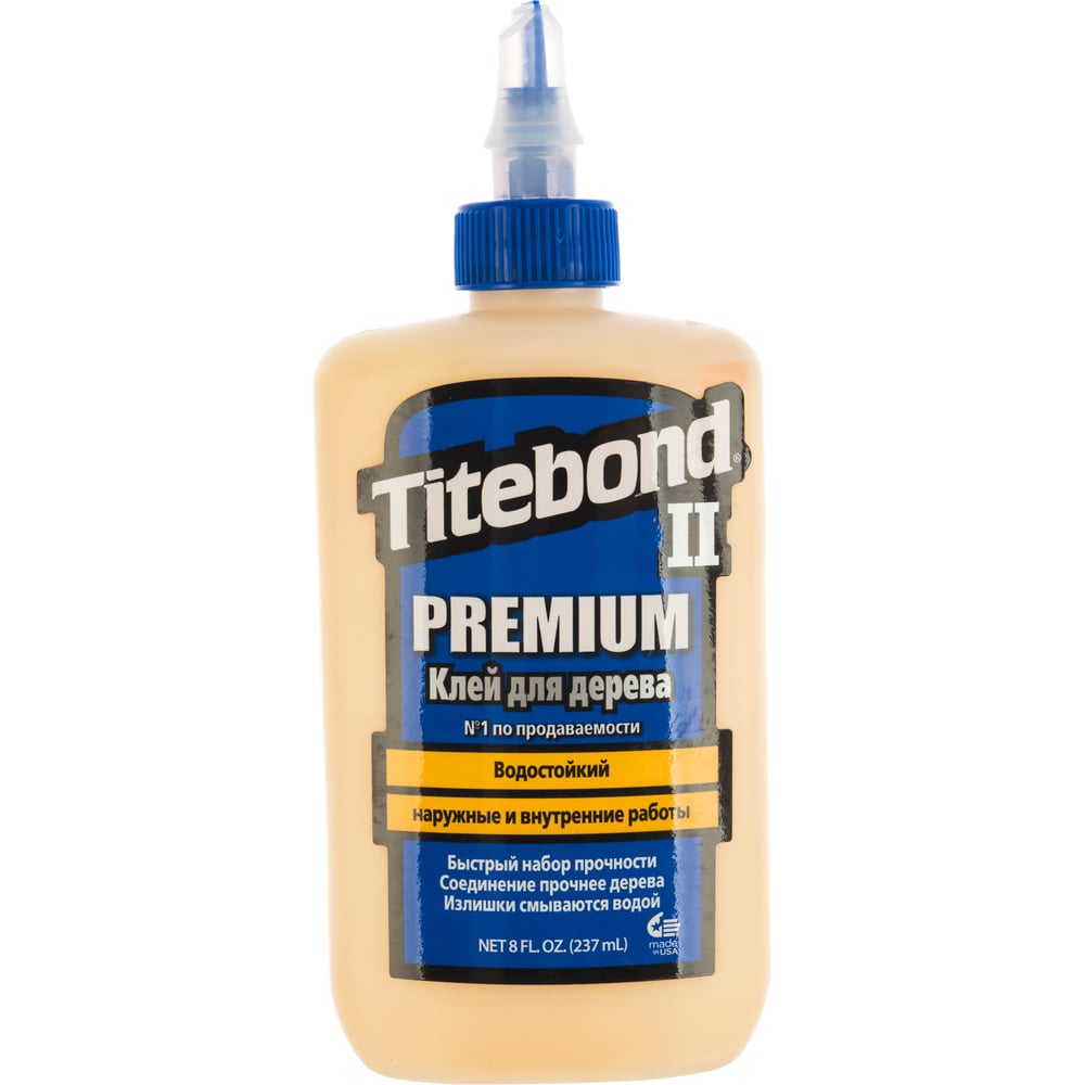 Столярный влагостойкий клей Titebond клей пва столярный titebond ii premium влагостойкий d3 4 22 кг