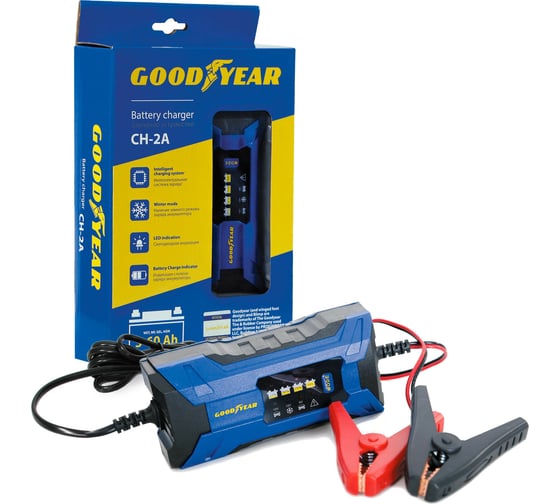 Изображение товара Электронное зарядное устройство для свинцово-кислотных аккумуляторов CH-2A Goodyear GY003000