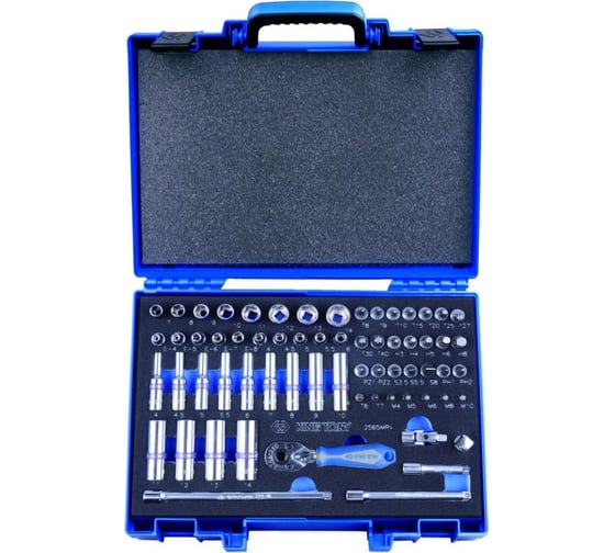 Изображение товара Набор торцевых головок с принадлежностями KING TONY 65 предметов 2565MRV