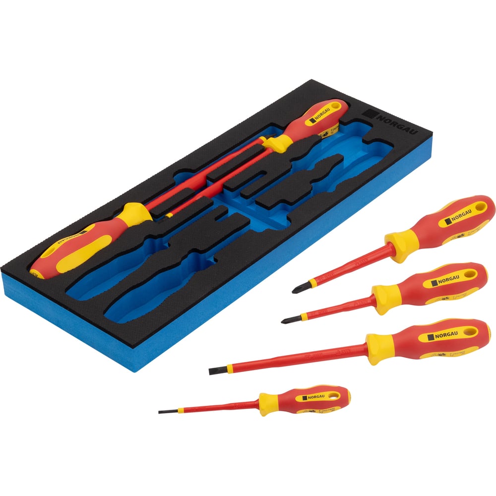 Изображение товара Набор диэлектрических отверток NORGAU 6 предметов, профессиональные инструменты