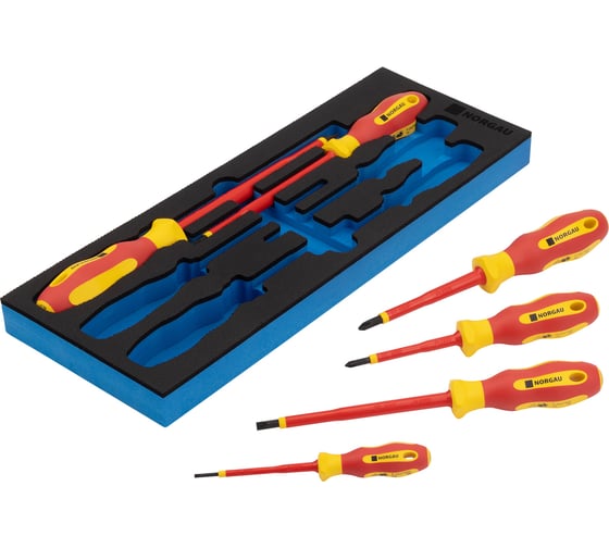 Изображение товара Набор диэлектрических отверток NORGAU в ложементе 6 предметов, тип N171-006 067111106