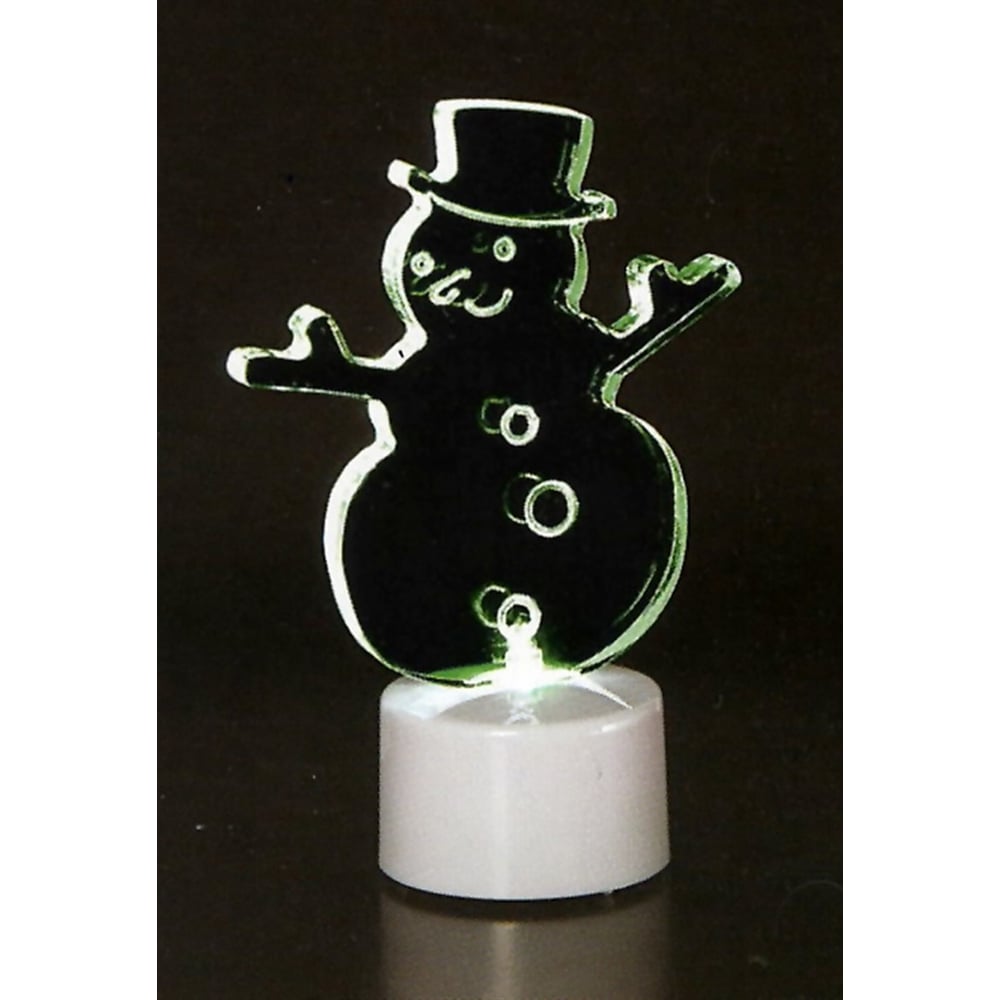фото Настольная фигура neon-night снеговик в шляпе 2d 501-043