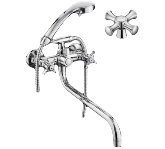 Изображение товара Смеситель для ванны и душа D-Lin с длинным изливом 350 мм, хром D146825-3
