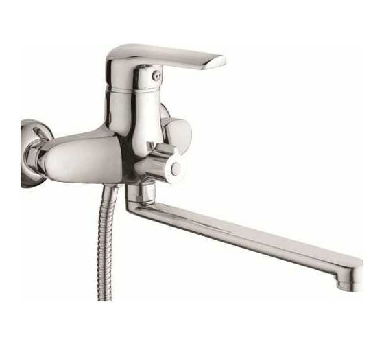 Изображение товара Смеситель для ванны и душа D-Lin с длинным изливом 400 мм, хром D146406