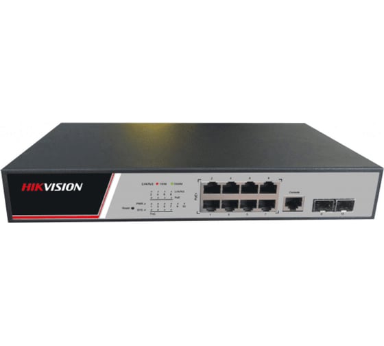 Изображение товара Коммутатор Hikvision Ethernet, PoE DS-3E2510P B УТ-00048621