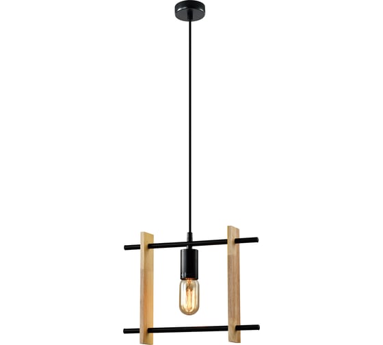 Изображение товара Подвесной потолочный светильник (подвес) Rivoli Elizabeth 5107201 1 Е27, 40 Вт, лофт-кантри, квадратный Б0057934