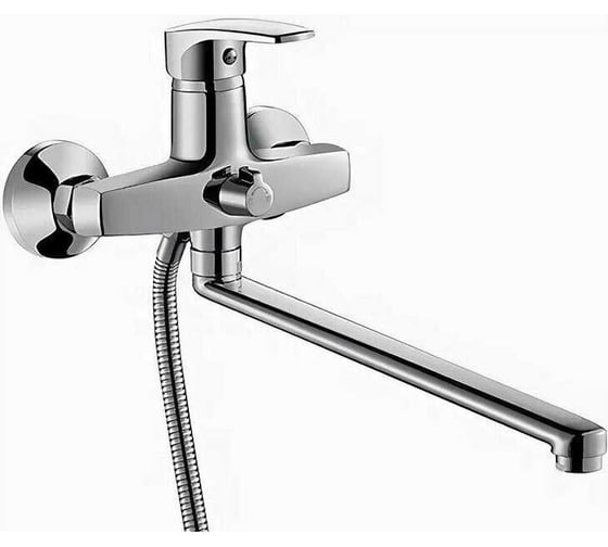 Изображение товара Смеситель для ванны и душа D-Lin с длинным изливом 400 мм, хром D147456-6