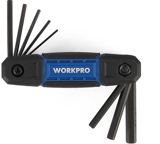 Изображение товара Набор шестигранных метрических ключей WORKPRO 8 шт. складной WP222028