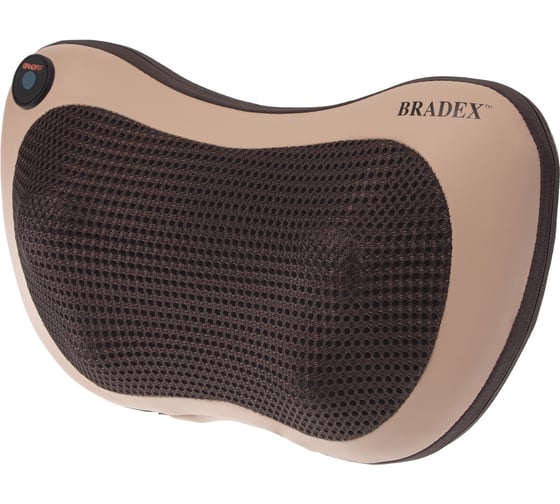 Изображение товара Массажная подушка с подогревом и разминающим массажем шиацу BRADEX бежевая KZ 0573