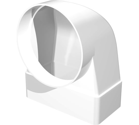 Изображение товара Соединитель угловой плоского воздуховода с фланцевым воздухораспределителем 60х120/D100 ERA 612СК10ФП 210-058