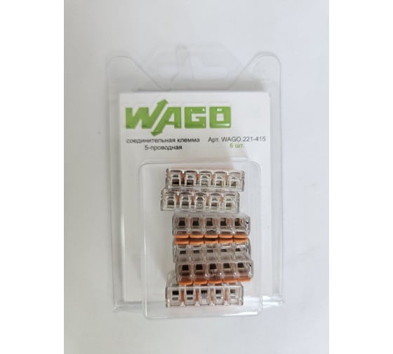 Изображение товара Клемма WAGO 221-415 6 шт. 2562