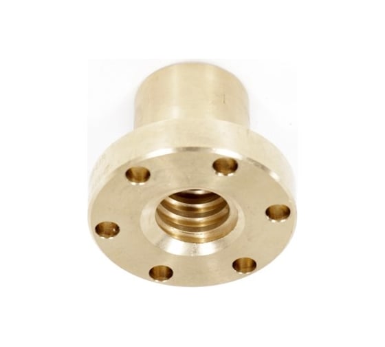 Изображение товара Трапецеидальная гайка c фланцем TECHNIX бронза d=12 мм, шаг резьбы 3 мм, левая резьба, BFM 12-3-G BFM123GTECHNIXPRO