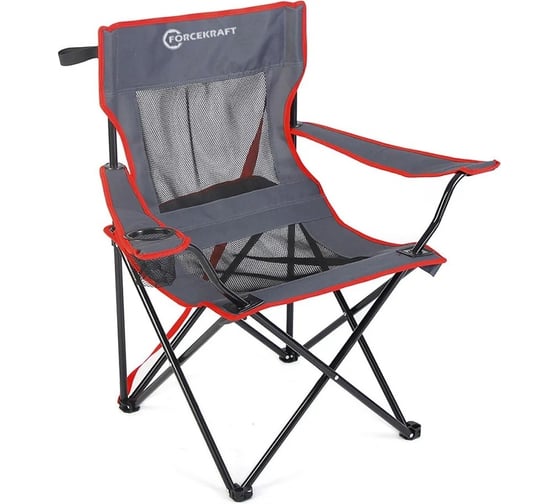 Изображение товара Кресло складное для кемпинга с вентиляционной сеткой подлокотники,подстаканник,сиденье 40x45см,каркас-стальная труба,сумка, макс,нагрузка 120кг, Forcekraft FK-YYY03-1