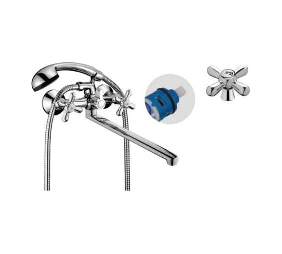 Изображение товара Смеситель для ванны D-Lin с длинным изливом, хром D146819-F