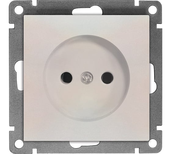 Изображение товара Одноместная розетка UNIVersal серия афина б/з, с/у, 16а, 220в, жемчуг еврослот A0022-OBr