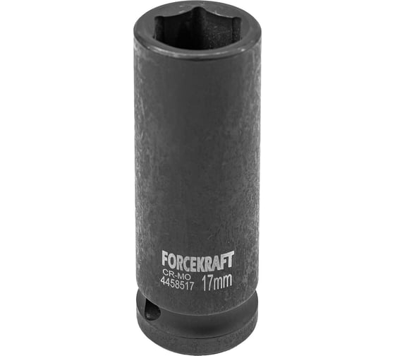 Изображение товара Головка ударная глубокая 6-гранная 17 мм, 1/2"DR FORCEKRAFT FK-4458517(27032)