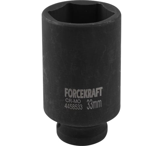 Изображение товара Головка ударная глубокая 6-гранная 33 мм, 1/2"DR FORCEKRAFT FK-4458533(27048)