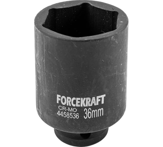 Изображение товара Головка ударная глубокая 6-гранная 36 мм, 1/2"DR Forcekraft FK-4458536(27050)