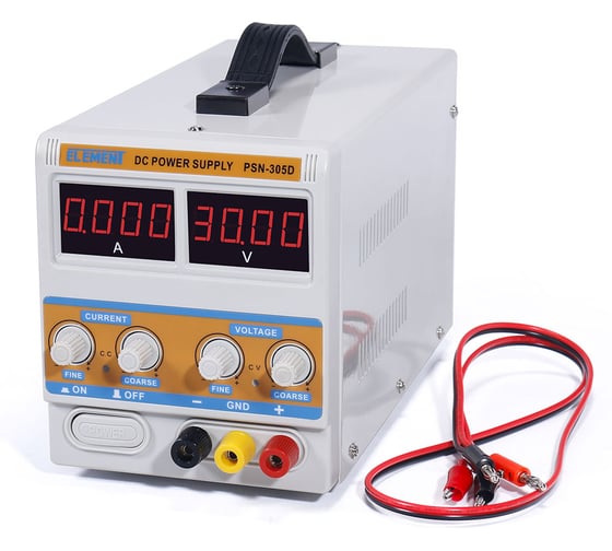 Изображение товара Лабораторный блок питания ELEMENT 305D 15305 (30V, 5A)
