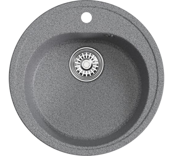 Изображение товара Мойка MIXLINE ml-gm11 круглая, темно-серая (309), 500мм (глуб. чаши 180) new 551822