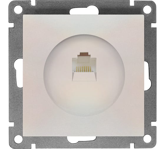 Изображение товара Компьютерная одноместная розетка UNIVersal серия афина, с/у, 1а, rj45, жемчуг еврослот A0051-OBr