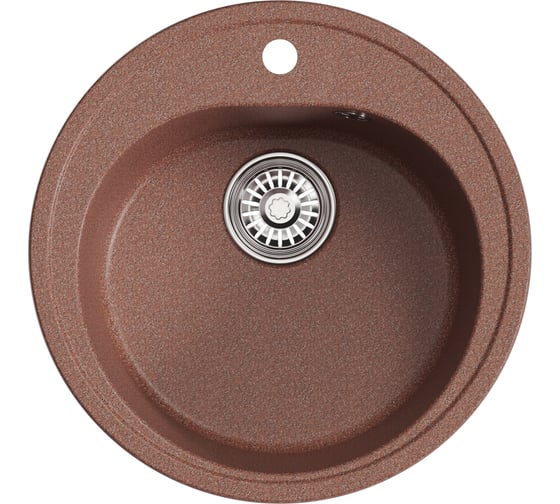 Изображение товара Мойка MIXLINE ml-gm11 круглая, терракотовая (307), 500мм (глуб. чаши 180) new 551820