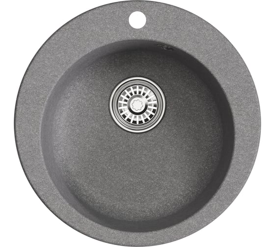Изображение товара Мойка MIXLINE ml-gm13 круглая, графит (342), 495 мм (глуб. чаши 200) new 551896