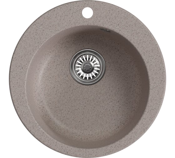 Изображение товара Мойка MIXLINE ml-gm13 круглая, песочная (302), 495мм (глуб. чаши 200) new 551888