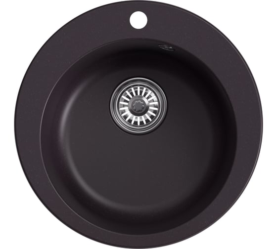 Изображение товара Мойка MIXLINE ml-gm13 круглая, шоколад (345), 495мм (глуб. чаши 200) new 551899