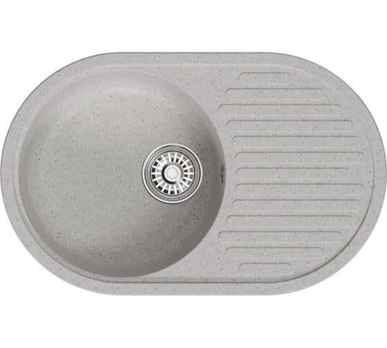Изображение товара Мойка MIXLINE ml-gm16 овальная с крылом, серая (310), 465x730x180мм new 551928