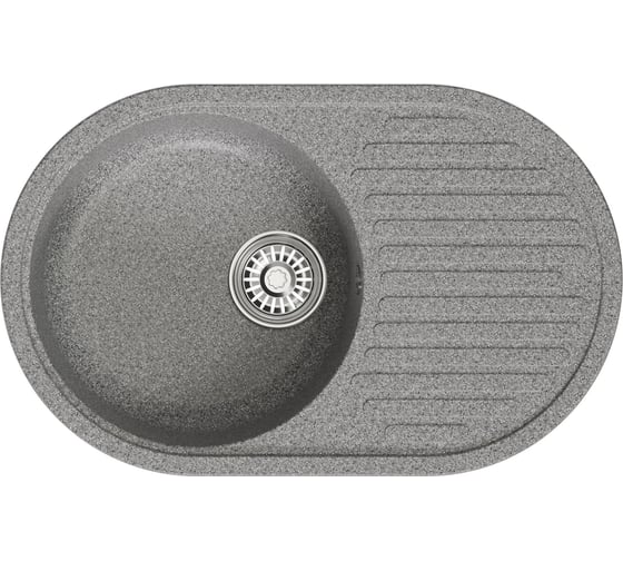 Изображение товара Мойка MIXLINE ml-gm16 овальная с крылом, темно-серая (309), 465x730x180мм new 551927