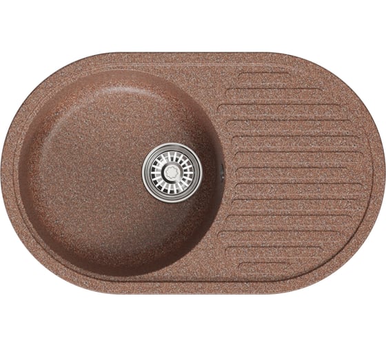 Изображение товара Мойка MIXLINE ml-gm16 овальная с крылом, терракотовая (307), 465x730x180мм new 551925