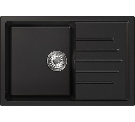 Изображение товара Мойка MIXLINE ml-gm19 с крылом, ультра-черная (344), 750x495x200мм new 551990