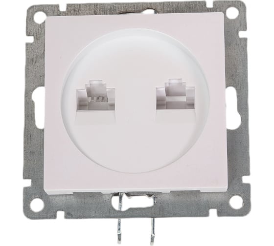 Изображение товара Компьютерная+телефонная розетка UNIVersal серия афина, с/у, 1а, rj45, rj12, жемчуг еврослот A0052-OBr