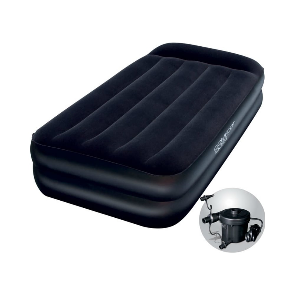 фото Надувная кровать с электронасосом bestway premium air bed with sidewinder 191х97х46 см 67381 bw