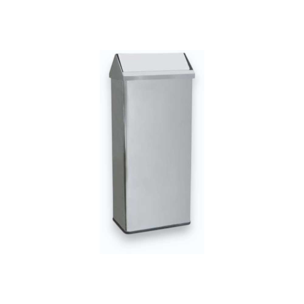 Изображение товара Прямоугольное ведро из нержавеющей стали с крышкой Nofer 40 л 14075.40.B