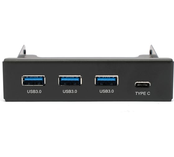 Изображение товара Планка usb 3.0 Gembird на переднюю панель 3.5", 3xusb-a 3.0 + 1xtype-c, FP3.5-USB3-3A1C
