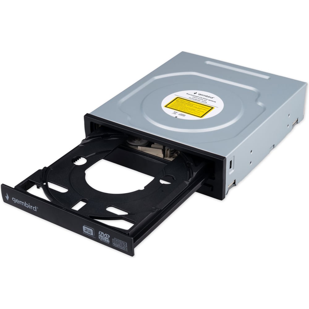 Внутренний cd/dvd привод Gembird 5.25", sata, черный, без упаковки, DVD-SATA-02