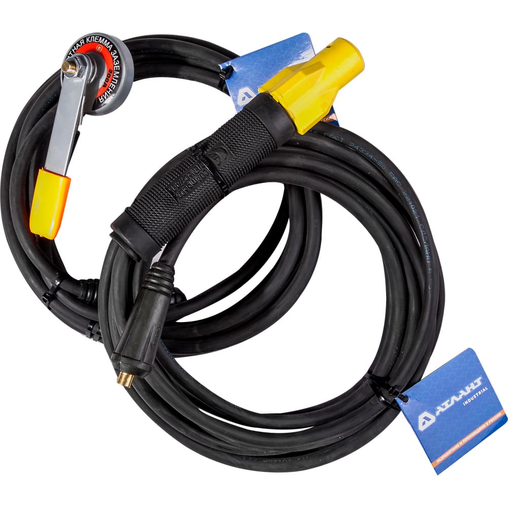 Комплект сварочных проводов для инвертора К16 АТЛАНТ комплект сварочных кабелей optima 20 2004040 200 а 4 4 м тип разъема 10 25