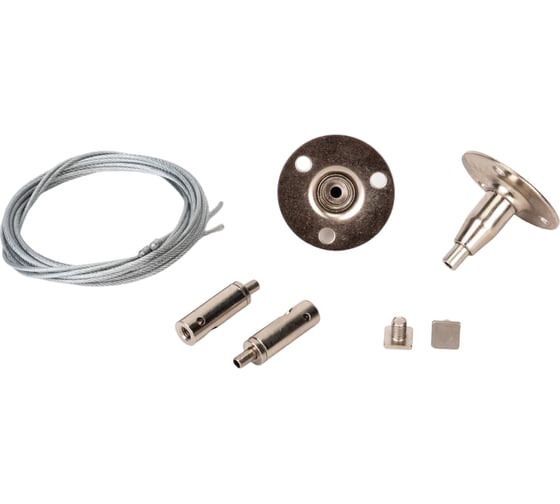 Изображение товара Соединитель для трековых светильников, комплект подвесов для шинопровода Feron CAB1002 2 шт, длина 200 см, серебро 10326