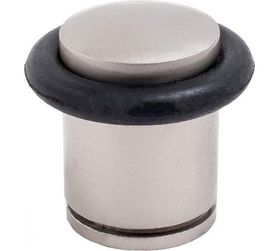 Изображение товара Ограничитель дверной Стандарт 588А-2 SN цилиндр, матовый никель ЕВРОПАКЕТ 13048