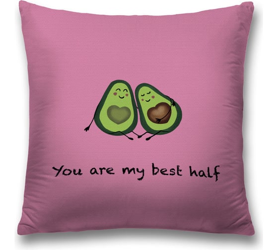 Изображение товара Декоративная наволочка JoyArty Ты моя лучшая половинка на молнии, 45x45 см  sl_385271