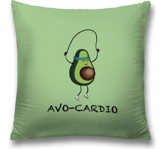 Изображение товара Декоративная наволочка JoyArty Спортивный авокадо на молнии, 45x45 см sl_385269