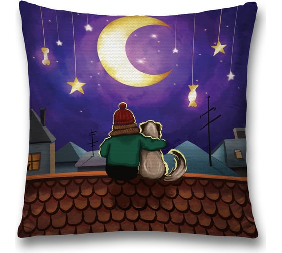 Изображение товара Декоративная наволочка JoyArty Друзья навечно на молнии, 45x45 см sl_378646