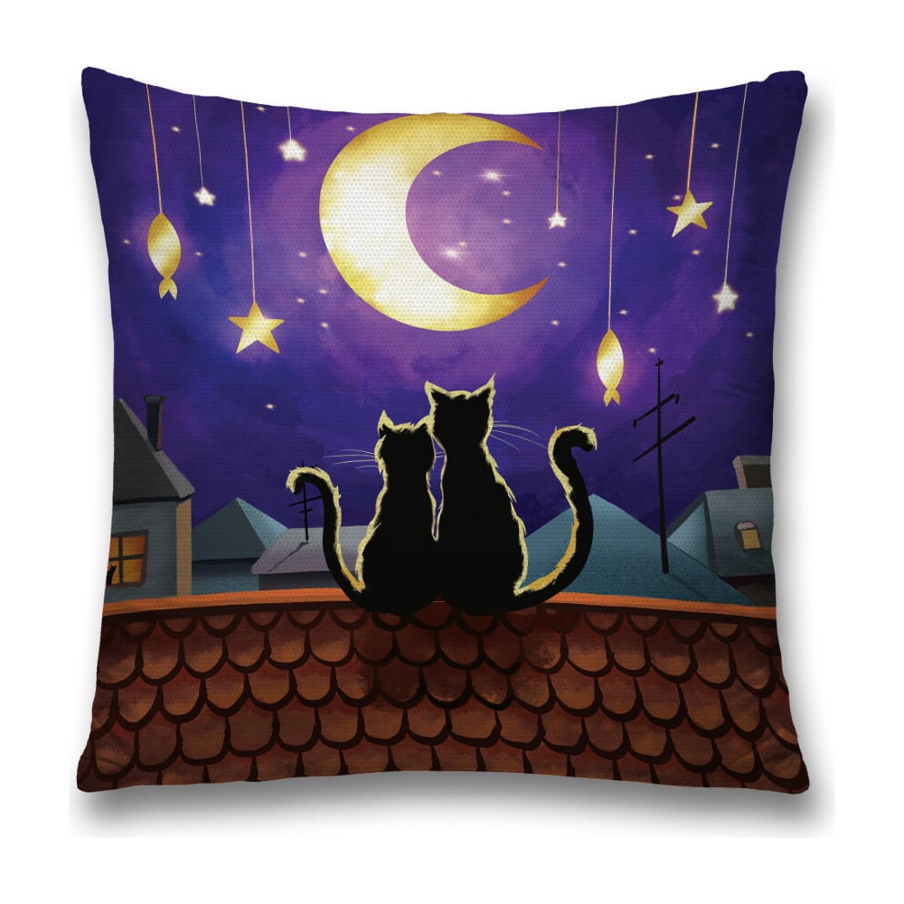 Изображение товара Декоративная наволочка JoyArty Кошачья романтика 45x45 см на молнии