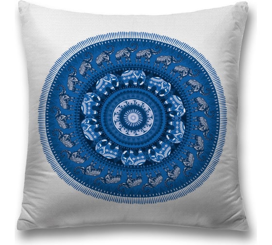 Изображение товара Декоративная наволочка JoyArty Синяя мандала на молнии, 45x45 см  sl_378374